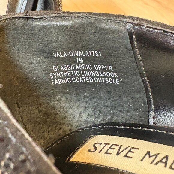 Steve Madden Womens Black Glitter Gem Stilletos Size 7M - Picture 9 of 10